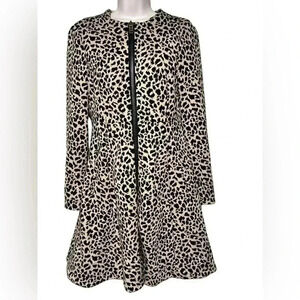 Grace Dane Lewis Leopard Print Flared Dress Coat – Size 4